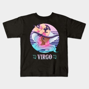 Retro Virgo Zodiac Kids T-Shirt